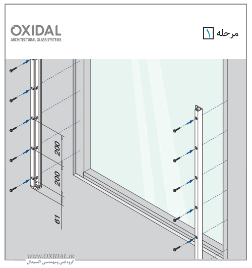 مراحل نصب و اجرای نرده حفاظ یا هندریل شیشه ای پنجره